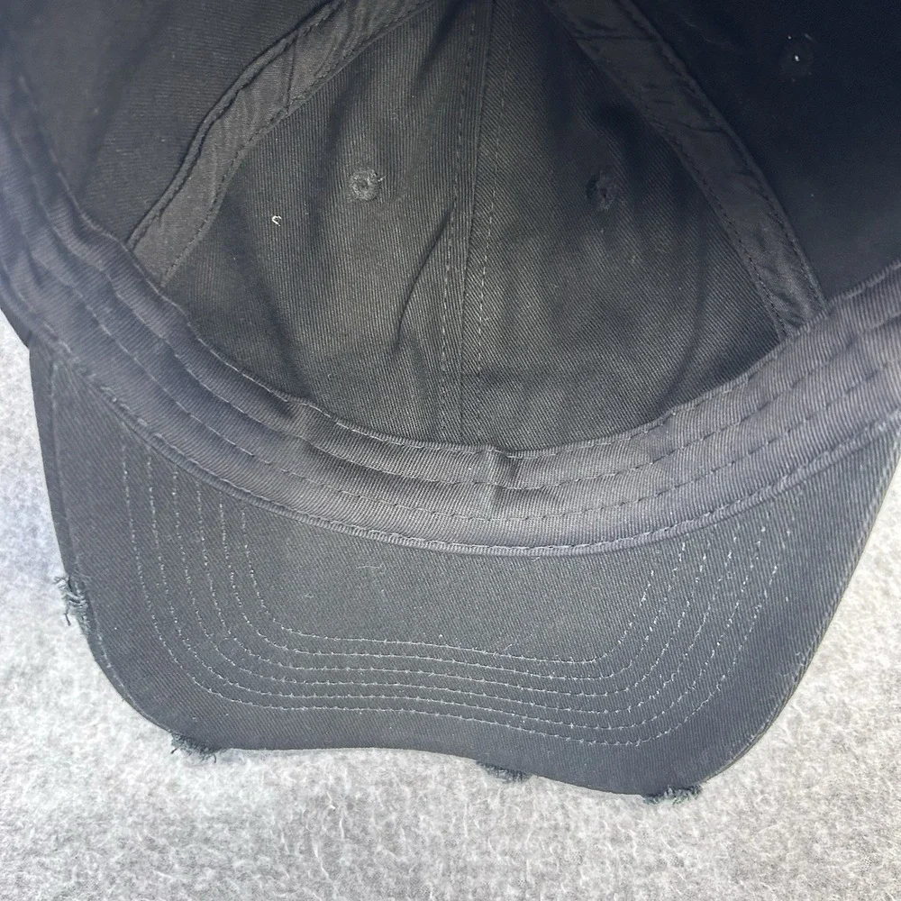 Cookie Dealer Distressed Dad Hat Black Baseball Cap Embroidered Strapback